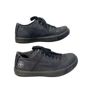 Dr Martens Gwen‎ Black Denim Canvas Low Top Sneakers Shoes Womens 8 EU 39 UK 6